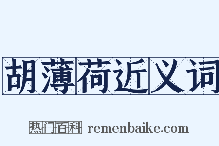 胡薄荷近义词是什么意思的图片